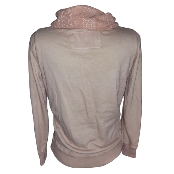 Garcia Jeans Pink Cowl Neck Lace Overlay Sweatshirt XS - Picture 5 of 6